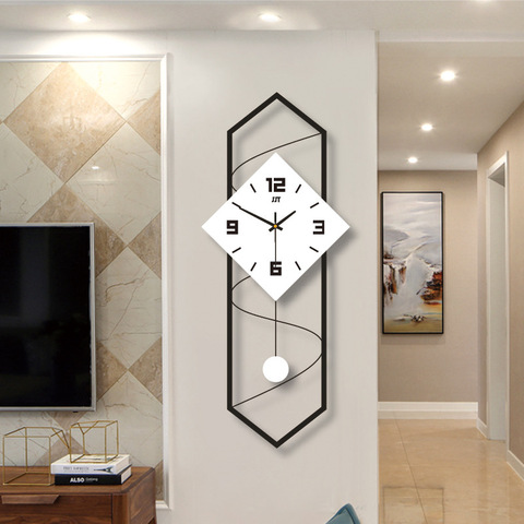 Minimalista nórdico creativo Reloj de pared moderno casa habitación mudo reloj de moda de arte con personalidad decoración cuarzo reloj regalo ► Foto 1/5