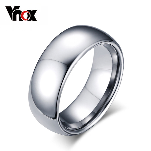Vnox-anillo clásico de tungsteno auténtico para hombre, joyería de boda, pulido a mano, alta calidad ► Foto 1/6