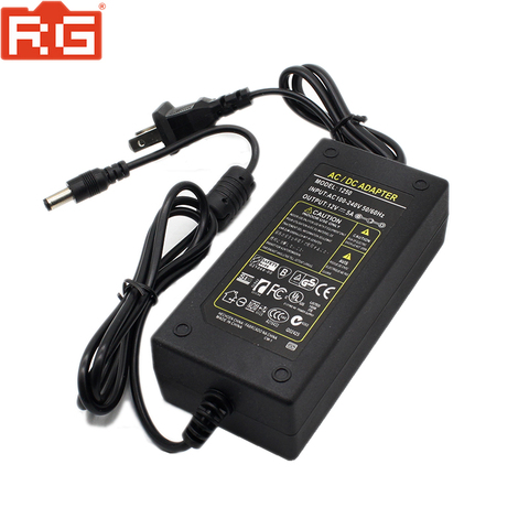 Adaptador de fuente de alimentación de 100-240V, CA a CC, 5A, 12V, enchufe europeo de 5,5mm x 2,5mm para interruptor Yongnuo Godox, lámpara LED ► Foto 1/6