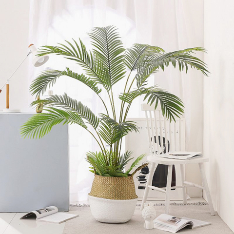 Palmera Artificial de 60-123CM, plantas falsas, hoja de plástico, árbol falso para casa, boda, suelo de jardín, decoraciones para el salón ► Foto 1/6