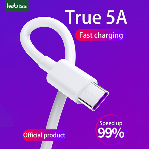 Kebiss-Cable USB tipo C para móvil, Cable de datos de carga rápida para Samsung, huawei 5A, xiaomi Redmi ► Foto 1/5