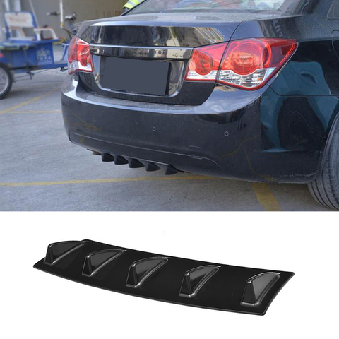 Coche Universal para difusor de parachoques trasero labio 5 3 Fin de aleta de tiburón para BMW E46 E60 E90 para Ford Focus 2 Audi A3 de carbono/negro brillante ► Foto 1/6