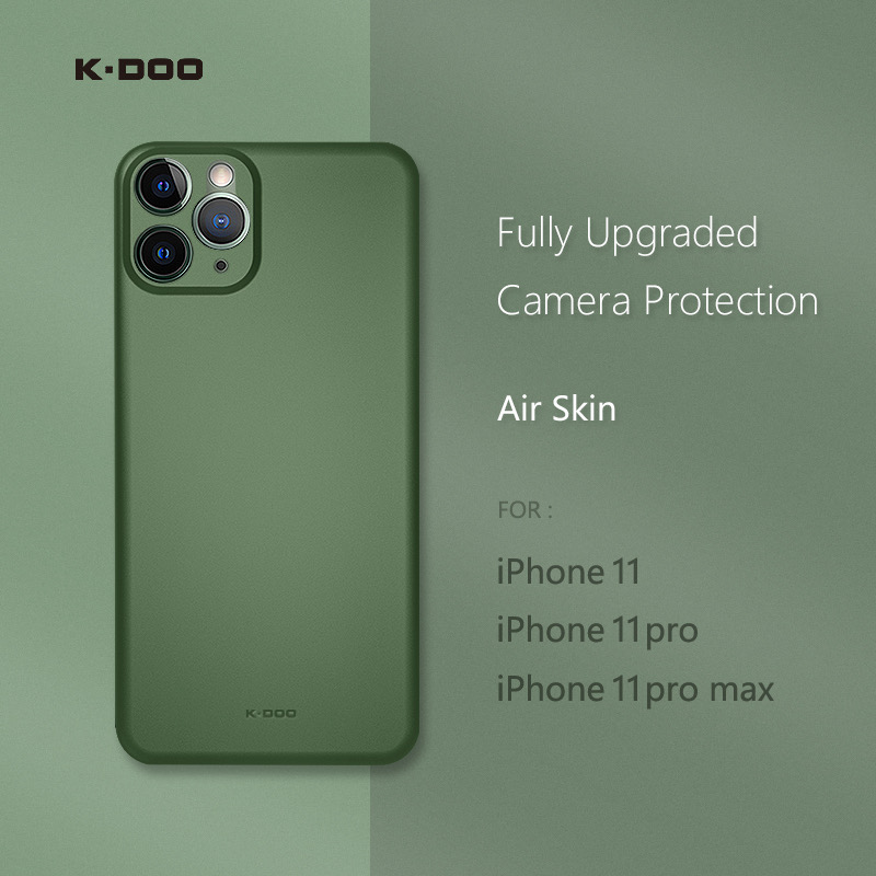 K-Doo aire piel funda ultra delgada de 0,3mm de espesor delgado Carcasa protectora móvil para iphone11/11pro/11promax ► Foto 1/6