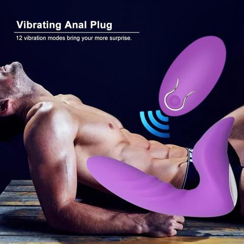 Tapón Anal de silicona para punto G Unisex, juguete de succión sexual para adultos, Control remoto, diseño práctico para amantes ► Foto 1/6