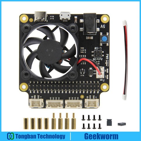 Raspberry Pi 4 Modelo B X735 Power Management & Auto Cooling junta de expansión con apagado seguro 5V Max, salida 8A para Raspberry Pi ► Foto 1/6