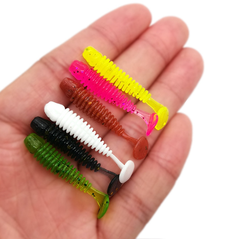 Señuelos blandos de silicona, pieza de aparejos artificiales de 3,5 cm, 0,7g, productos para pesca en el mar, Rockfishing, Swimbait, Wobblers, 10 Uds. ► Foto 1/6