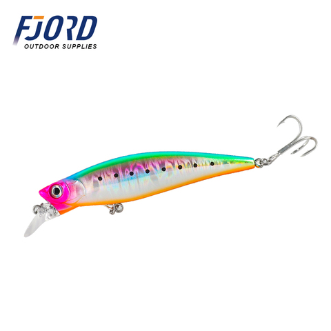 De la alta calidad 90mm 31g Minnow láser duro profesional mar SwimBait cebo Artificial equipado hundiendo pesca señuelo de pesca ► Foto 1/6