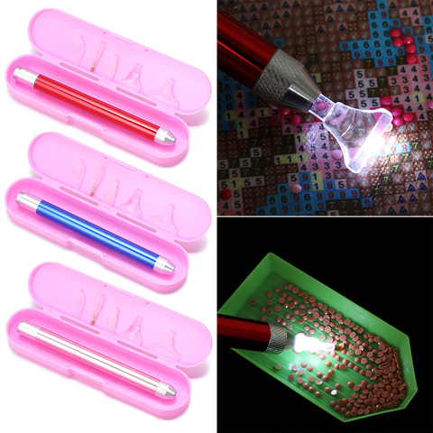 7 unids/set 5D herramienta de pintura de diamante en ángulo punta Punta de taladro Kits de iluminación pluma de taladro con accesorios manualidades de costura hágalo usted mismo herramienta ► Foto 1/6