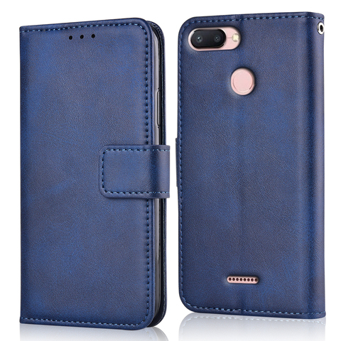 Para el Xiaomi Redmi note 6 Redmi6 Flip cartera Funda de cuero para Xiaomi Redmi note 6 caso Coque de la bolsa del teléfono ► Foto 1/6