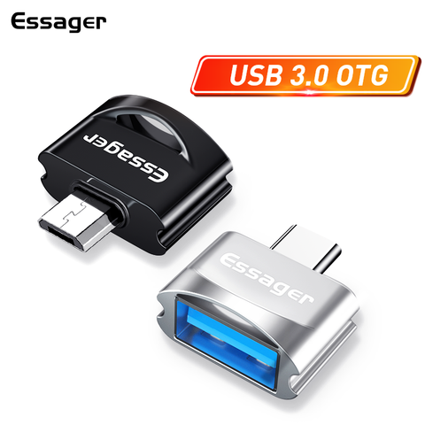 Essager-Adaptador USB tipo C OTG para Samsung, y Oneplus Xiaomi, Conector Micro USB USB-C macho a USB 3,0 2,0 ► Foto 1/6