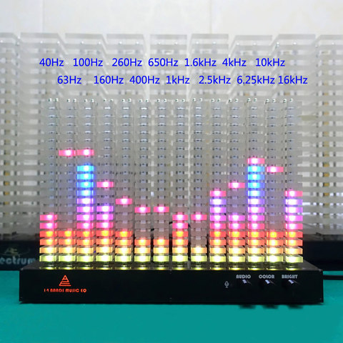 Analizador de espectro profesional creativo, 14 segmentos, indicador de nivel, luz de espectro musical LED, Columna de Luz acrílica VU ► Foto 1/6