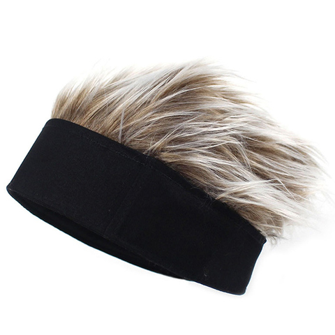 Gorro con peluca para hombre y mujer, gorro corto con pelo, suave, transpirable, para fiesta al aire libre, NIN668 ► Foto 1/6