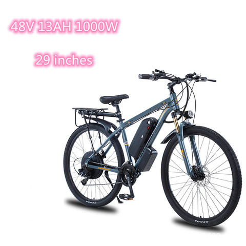 Bicicleta de Montaña eléctrica de largo alcance para adulto, de 29 pulgadas bici de aleación de aluminio, con batería de litio asistida, 48V, 13Ah, 1000W ► Foto 1/6