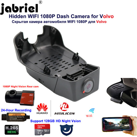 Cámara de salpicadero para coche, grabadora de vídeo Full HD, 1080P, 2K, Wifi, 24H, doble lente, dvr, para Volvo s90, v60, xc60, s60, xc90, s80, v50, v40, s40 ► Foto 1/6