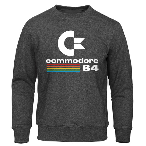 Primavera otoño Nueva Sudadera con capucha de los hombres de la moda Casual Hombre Sudaderas sudaderas con capucha Commodore 64 impresión suéter Hombre Camisetas Pullovers ► Foto 1/6