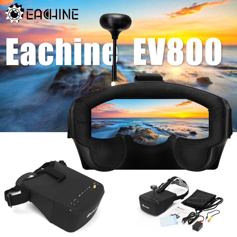 Eachine EV800 4 pasos obtener 5 pulgadas 800x480 Monitor de pantalla gafas FPV 5,8G 40CH Raceband Auto-búsqueda batería integrada ► Foto 1/6