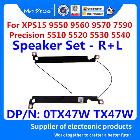 Portátil nuevo altavoz-R + L Izquierda derecha para Dell XPS 15 de 9550, 9560, 9570/7590/precisión 5510, 5520, 5530, 5540 M5510 0TX47W TX47W ► Foto 1/6