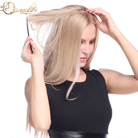 S-noilite-Extensión de cabello para mujer, 20 pulgadas, hilo Invisible sintético, sin Clip, Halo de una pieza, 64 colores, postizos para el cabello ► Foto 1/6