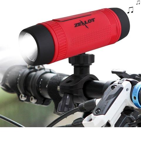 Zealot S1 Altavoz Bluetooth fm Radio impermeable al aire libre portátil pequeño altavoz inalámbrico de bicicleta soporte tarjeta TF, banco de energía + Linterna + montaje de bicicleta ► Foto 1/6