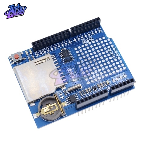 Escudo de registro de datos en tiempo Real para Arduino, reloj con Micro SD, WeMos, WIFI, D1, Mini placa + RTC, DS1307, Raspberry 3,3 V ► Foto 1/6