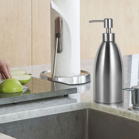 Dispensador de jabón de acero inoxidable, caja de champú para baño, grifo para fregadero de cocina, 500ml ► Foto 1/6