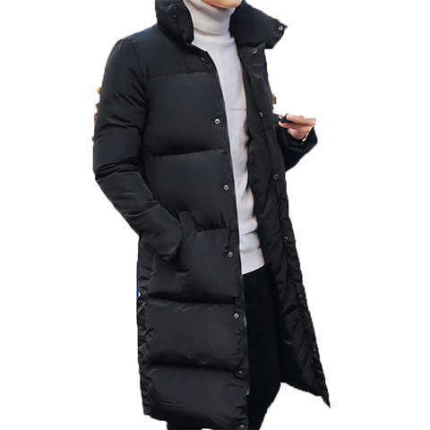 Scienwear-chaquetas largas con relleno para hombre, Parkas largas gruesas y acolchadas, ropa de invierno, 2022 ► Foto 1/6