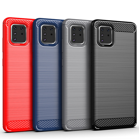 Funda blanda de fibra de carbono para Samsung Galaxy S21, funda a prueba de golpes para Samsung Galaxy S21 Ultra Note 10 Lite 20 Plus S10 S20 FE S21 5G ► Foto 1/6