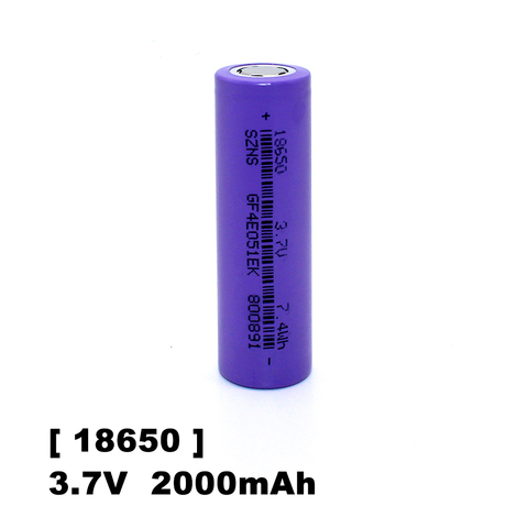 HAKADI-Pila de iones de litio recargable para linterna LED, 18650 V, 3,7 mah, para chico, buscador de peces, 2000 ► Foto 1/6