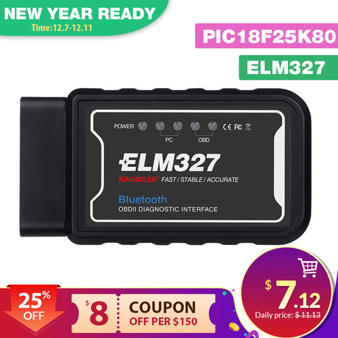 ELM327-herramienta de diagnóstico de coche, lector de código OBD II, Wifi, Bluetooth, V1.5, wifi, PIC18F25K80 en Android/IOS Elm 327 ► Foto 1/6