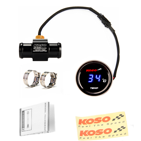 Koso-medidor de temperatura del agua con pantalla LCD de 0 ~ 120 grados, medidor de temperatura de motocicleta con Sensor ► Foto 1/6