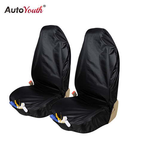 AUTOYOUTH cubierta impermeable del asiento del coche 2 piezas Protector del asiento delantero del coche con el accesorio del Interior del coche Universal del bolso del organizador ► Foto 1/6