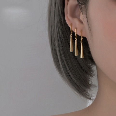 Roronoa-pendientes de Metal con forma de gota para mujer, joyería creativa, Color dorado, elegante ► Foto 1/6