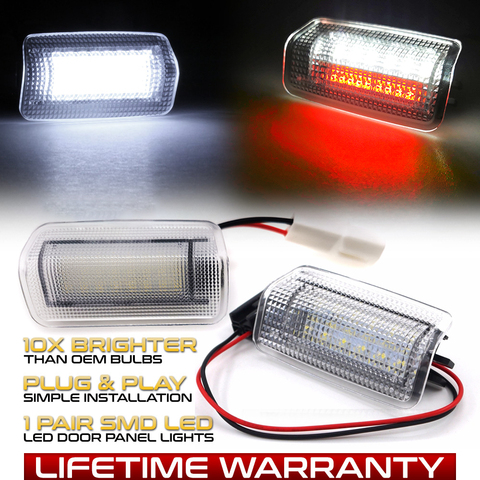 2 uds de cortesía LED Luz de puerta para Toyota corona Sequoia GT-86 Tundra Venza deseo ZGE20 Isis SAI Vellfire Harrier Sienna Estima Reiz ► Foto 1/6