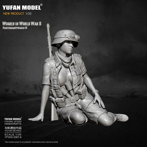 Yufan-modelo de resina 1/35, tanque, soldado, belleza, autoensamblado, YFWW-2067-6 ► Foto 1/5