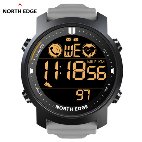 NORTH EDGE-reloj inteligente para hombre, dispositivo resistente al agua hasta 50M, con control del ritmo cardíaco, para natación, correr, deportes, podómetro, Android IOS ► Foto 1/6