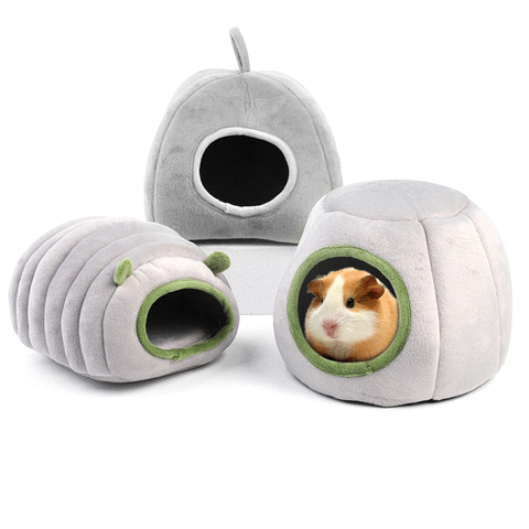 Suave Guinea cerdo cama casa jaula para hámster Mini Animal rata ratones erizo invierno nido cama Hamster casa mascotas pequeñas producto ► Foto 1/6