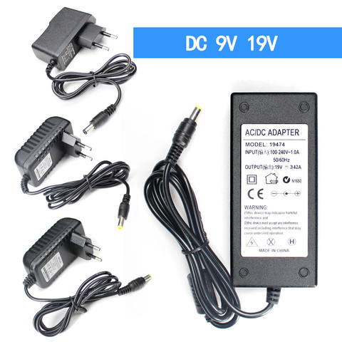 AC 220V a DC 9 V 19 V adaptador Universal 9 V 19 V voltios 1A 2A 3A 4A 5A 3.42A 4.74A cargador de fuente de alimentación transformador para ordenador portátil 5,5*2,5 MM ► Foto 1/6