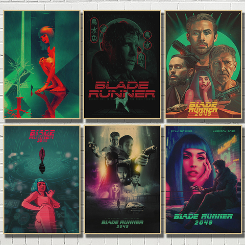 Película Blade Runner 2049, pegatina de pared de alta calidad, decoración para el hogar para sala de estar, pegatina de papel Kraft, pegatina de pared de Bar ► Foto 1/6