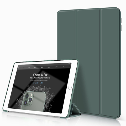 SZEGYCHX para iPad mini 4 funda de silicona suave inferior + cubierta inteligente de cuero PU para mini4 A1538 A1550 Stand Auto cubierta de despertar del sueño ► Foto 1/6