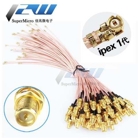 Cable de extensión U FL IPX un RP-SMA mujer Antena de Cable de conector flexible de puente de RF para tarjeta WiFi de PCI RP-SMA a Jack un ► Foto 1/3