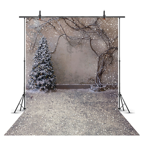 Fondo con diseño de nieve para fotomatón, telón de fondo con diseño de copo de nieve para fotomatón, estudio, árbol de Navidad, sesión fotográfica, Invierno ► Foto 1/6