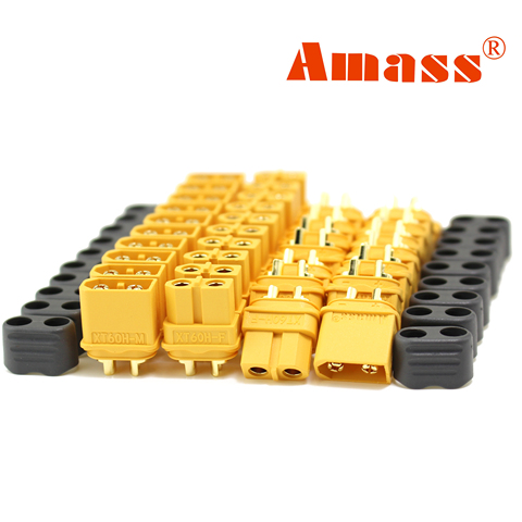 Amass-Conectores XT60 XT60HBullet para impresora 3D, conectores macho de alimentación hembra, alimentación RC LV Lipo, Motor de batería, 10 pares ► Foto 1/6