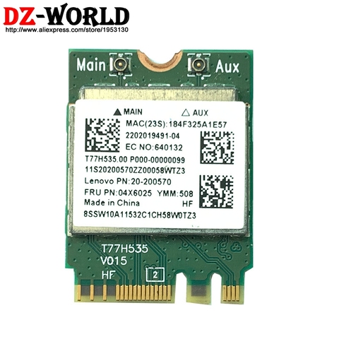 RTL8723BE inalámbrico wifi + BT 4,0 NGFF M.2 tarjeta para lenovo Y50-70 Y40-80 305-15ABM G70-35 100S-14IBR portátil 20220570 ► Foto 1/3