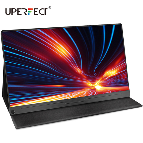 UPERFECT-Monitor portátil de 13,3 pulgadas, 1080p, USB, con altavoz, pantalla Ultra delgada, tipo C, para ordenador portátil Mini HD ► Foto 1/6