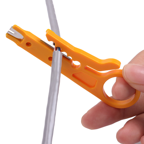 Mini cuchillo de pelar multifuncional, alicates para cables, pelado de red telefónica, herramienta sencilla ► Foto 1/6