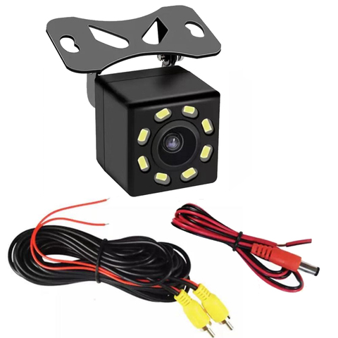 Universal 12V 24V visión nocturna CCD CMOS vista trasera de coche cámara de respaldo de marcha atrás para automóvil para cámara aparcamiento Monitor de vídeo ► Foto 1/6