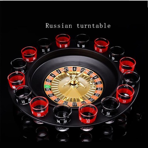 Herramientas divertidas de Bar, juego de ruleta para beber vaso giratorio de vidrio, 16 disparos, Rusia ► Foto 1/3