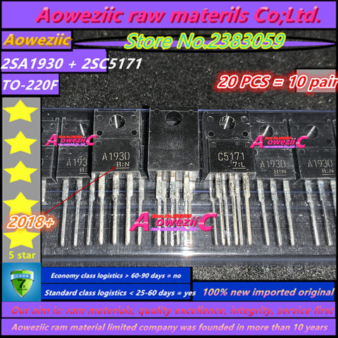 Aoweziic 2022 + 100% nuevo importado original 2SA1930 2SC5171 A1930 C5171 TO-220 tubo amplificador de potencia de frecuencia de Audio ► Foto 1/3
