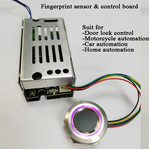 DC10V-30 biométrico de huellas dactilares en el módulo de control de 200 usuarios eléctrico inteligente cerradura de la puerta de casa de la motocicleta del coche de la automatización ► Foto 1/6