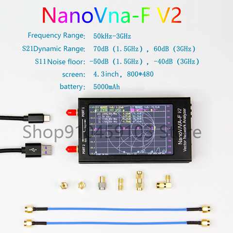 NanoVNA-analizador de red vectorial V2 3G, Analizador de antena nanovna-f V2 de 4,3 pulgadas ► Foto 1/6